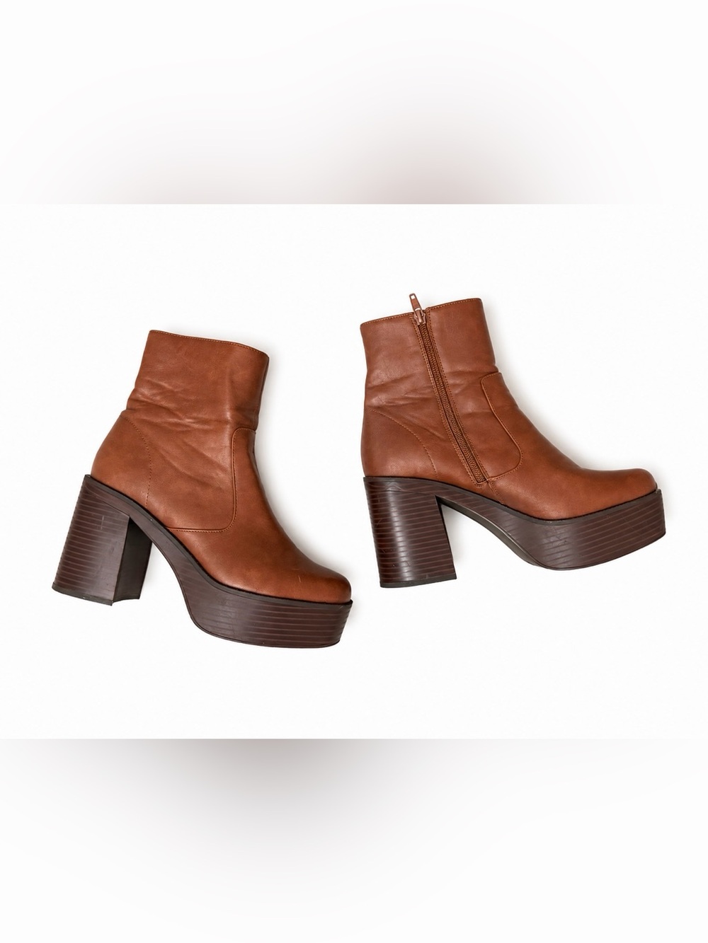 Madden Girl Women's Grace Fashion Boots in Cognac Paris Size 8